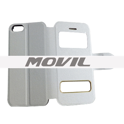 SCB-251 Flip case con  ventana de vista y soporte para Iphone 5 SCB-251-2